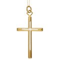 14k Yellow Gold Cross Necklace