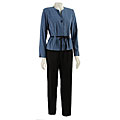 Karin Stevens Women's Moleskin Belted Pant Suit