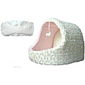 Puppalups White Curly Fleece Cat Nesting Studio