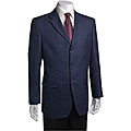 Mantoni Men's 3-button Black/ Blue Blazer
