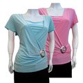 TuTu Women's Plus Size Studded Short-sleeve Top