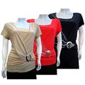 TuTu Women's Plus Size Studded Short-sleeve Top