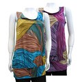Peony Women's Plus Size Sleeveless Cowl Neck Shirt