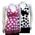 La Scala's Women's Sleeveless Polka Dot Halter