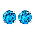 14k Gold 2ct TDW Blue Diamond Stud Earrings