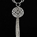 Silvertone Filigree Fashion Necklace
