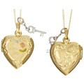 14k Goldfill Reversible Heart Locket Necklace