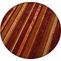 Hand-tufted Embassy Stripes Wool Rug (8' Round)