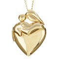 14k Goldfill Mother and Child Heart Locket Necklace