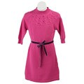Hartstrings Girl's Pink Belted Sweater Dress