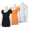 Cozy Brand Junior's Short-sleeve Empire Top