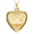 14k Goldfill 'Love' Heart Locket Necklace