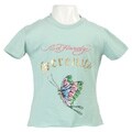 Ed Hardy Girl's Butterfly Foil Rhinestone Tee
