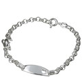 Sterling Silver 6-inch Dolphin Tween ID Bracelet