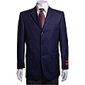 Mantoni Men's Navy 3-button Waffle-weave Blazer