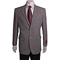 Mantoni Men's Black/ White 2-button Birdseye Blazer