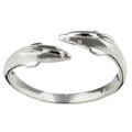 Sterling Silver Dolphin Toe Ring