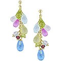 14k Yellow Gold Multi-gemstone Earrings