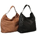 Andrew Marc Riley Large Lambskin Leather Hobo