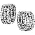 18k White Gold 2ct TDW Diamond Hoop Earrings (G-H-I, SI)