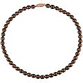 Pink Gold Brown Freshwater Pearl Necklace (7-7.5 mm)