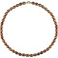 Pink Tone Brown Freshwater Pearl Necklace (7-7.5 mm)