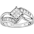 14k White Gold 1/2ct TDW Princess-cut Diamond Ring (H-I-J, I1-I2)