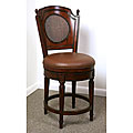 Louis Walnut Swivel High-back Barstool