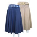 Mix Studio's Wall Street Flat Front Skirt with Belt