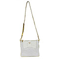 Prada 'Tessuto Fiocco' White/ Gold Messenger Bag