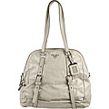 Prada Medium Leather Grey 'New Look' Zip Top Tote