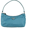 Prada 'Tessuto Saffi' Small Turquoise Handbag
