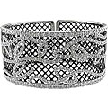18k Gold Black Enamel 3 1/3ct TDW Diamond Bangle (GHI, SI)