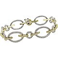 14k Two-tone Gold 1 7/8ct TDW Diamond Link Bracelet (G-H-I, SI)