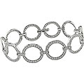 10k Gold 2 1/2ct TDW Diamond Circle Link Bracelet