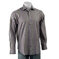 Vluxe Men's Blue/Brown Textured Stripe Shirt