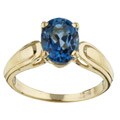 10k Yellow Gold London Blue Topaz Ring