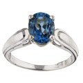 10k White Gold London Blue Topaz Ring