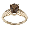10k Yellow Gold Smokey Quartz Ring