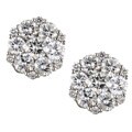 14k White Gold 2ct TDW Diamond Cluster Earrings (G-H, I1)