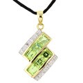 14k Gold Peridot and 1/10ct TDW Diamond Necklace