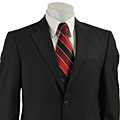 Joseph Abboud Men's Black Tonal Stripe Wool Suit