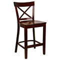 X-back Counter Stool with Wood Seat