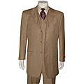 Mantoni Urban Men's Camel 3-piece Wool Suit