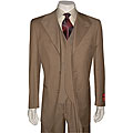 Mantoni Urban Men's Taupe 3-piece Wool Suit