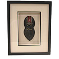 Hand-finished Wisdom Mask in Shadow Box Frame (Ghana)