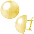 Goldkist 18k Gold over Silver Button Earrings