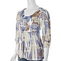 California Bloom Women's Floral 3/4-sleeve Top