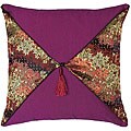 Plum and Autumn Floral Thai Silk Cushion Cover
