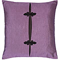 Vintage Lavender and Black Thai Silk Cushion Cover